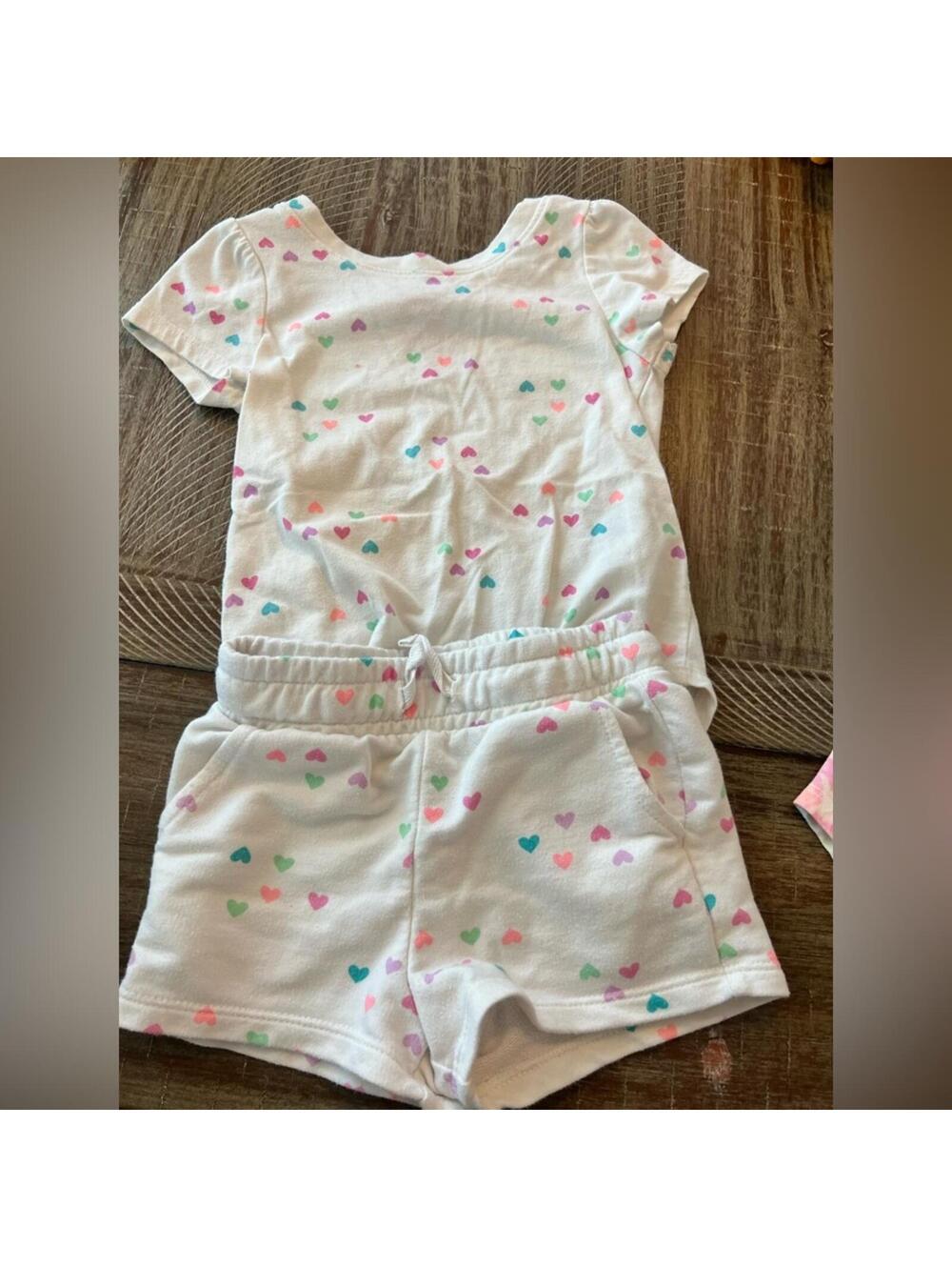 Cat & Jack matching set and extra shirt 2T